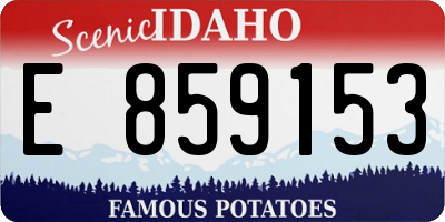 ID license plate E859153
