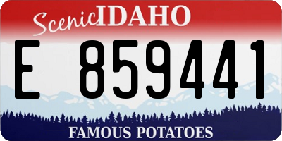 ID license plate E859441
