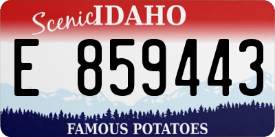 ID license plate E859443