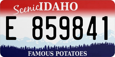 ID license plate E859841