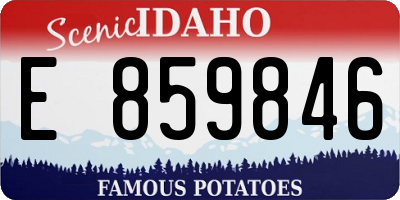 ID license plate E859846