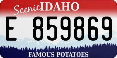ID license plate E859869