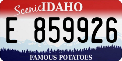 ID license plate E859926