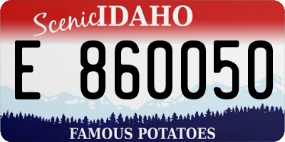 ID license plate E860050