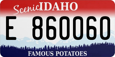 ID license plate E860060