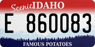 ID license plate E860083