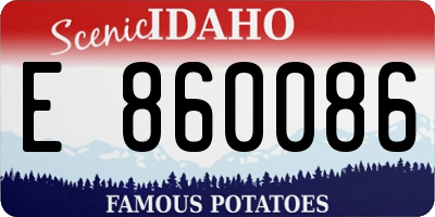 ID license plate E860086