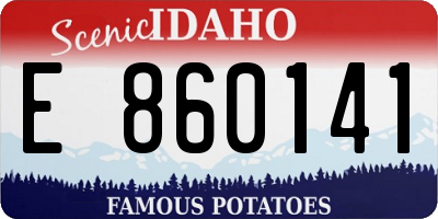 ID license plate E860141