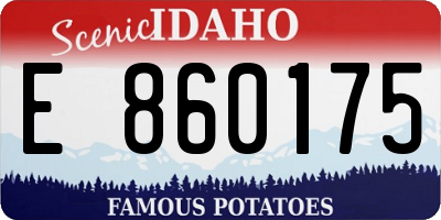 ID license plate E860175