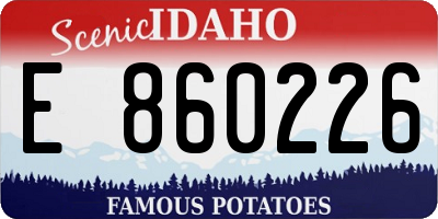 ID license plate E860226
