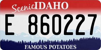 ID license plate E860227