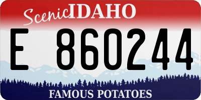 ID license plate E860244