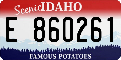 ID license plate E860261