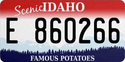 ID license plate E860266