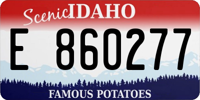 ID license plate E860277