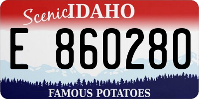 ID license plate E860280