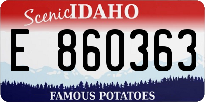 ID license plate E860363