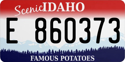 ID license plate E860373