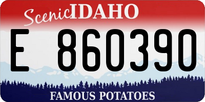 ID license plate E860390