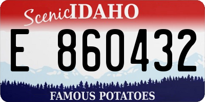 ID license plate E860432