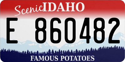 ID license plate E860482