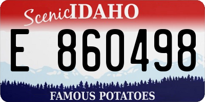 ID license plate E860498