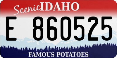 ID license plate E860525