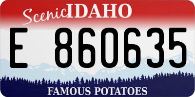 ID license plate E860635