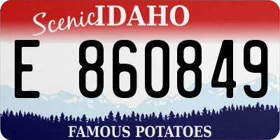 ID license plate E860849