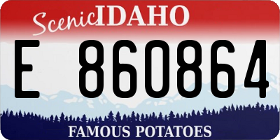 ID license plate E860864