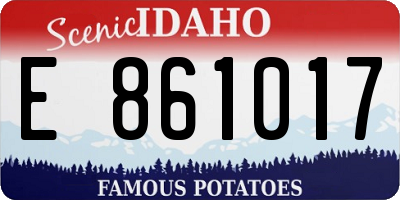 ID license plate E861017