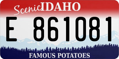 ID license plate E861081