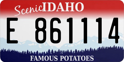 ID license plate E861114
