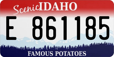 ID license plate E861185