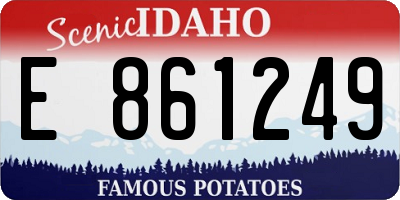 ID license plate E861249