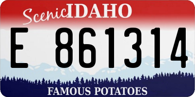 ID license plate E861314
