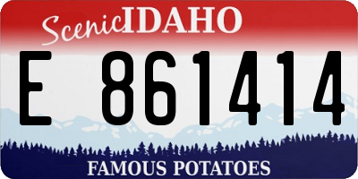 ID license plate E861414