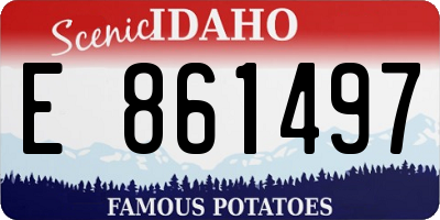 ID license plate E861497