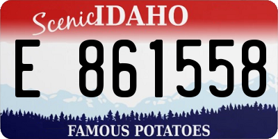 ID license plate E861558