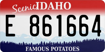 ID license plate E861664