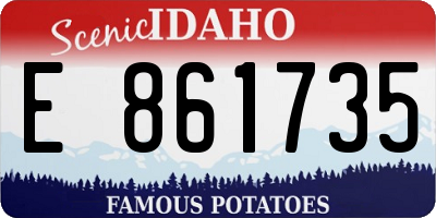 ID license plate E861735