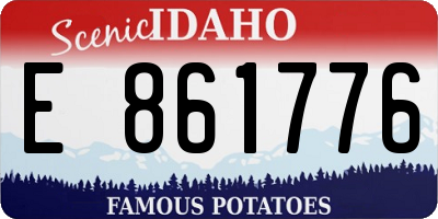 ID license plate E861776