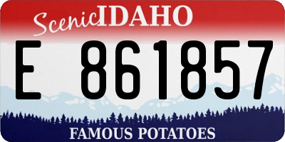 ID license plate E861857
