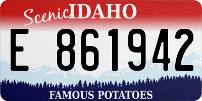 ID license plate E861942