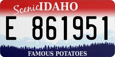 ID license plate E861951