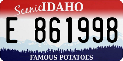 ID license plate E861998