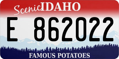 ID license plate E862022