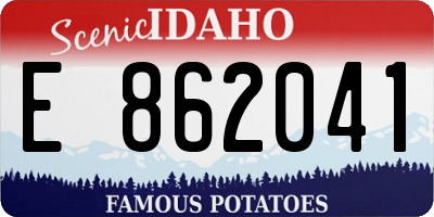 ID license plate E862041