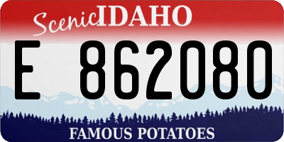ID license plate E862080