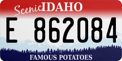 ID license plate E862084